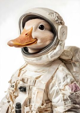 Duck in an astronaut