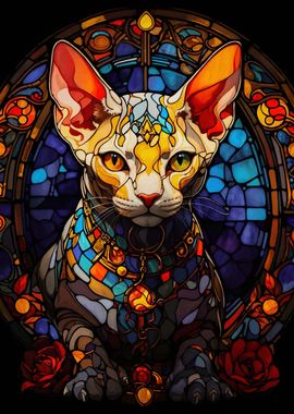 Stained Glass Cat