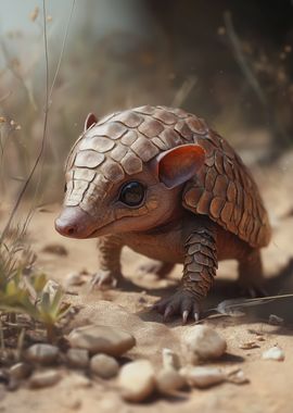 Cute Pangolin Armadillo