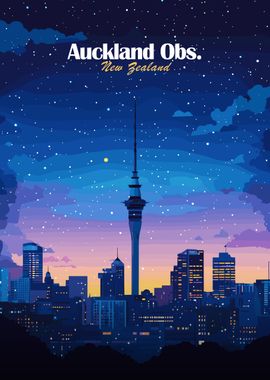 Auckland Skyline Night