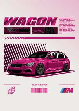 BMW 3 Series Wagon Pink 2