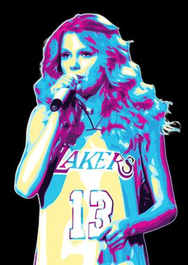 Taylor Swift - Lakers Pop Art