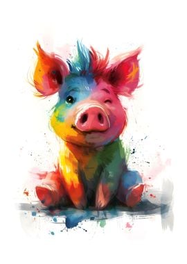 Rainbow Pig