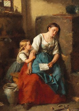 Mother and Daughter Reading