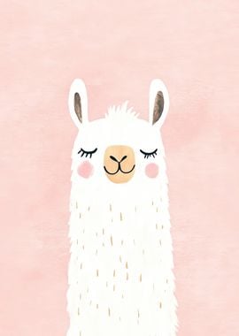 Cute Llama Illustration