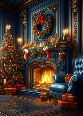 Christmas Fireplace Decor