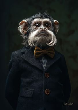 Emperor Tamarin in Suit