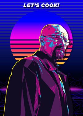 Walter White 80s Retro Art