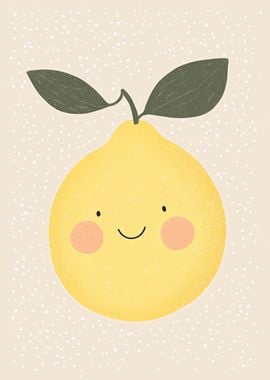 Smiling Lemon Illustration