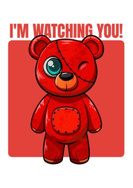 Winking Red Teddy Bear