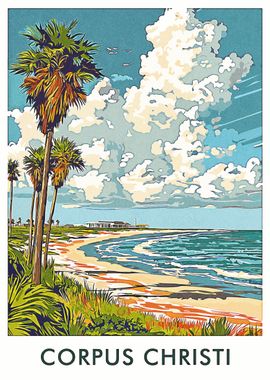 Corpus Christi Beach Scene