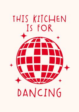 This kitchen is for dancing, Kitchen Disco Ball, Kitchen decor