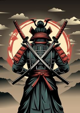 Samurai Warrior Illustration