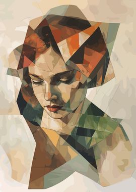 Geometric Portrait Jacques Villon Style