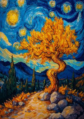 Starry Night Tree