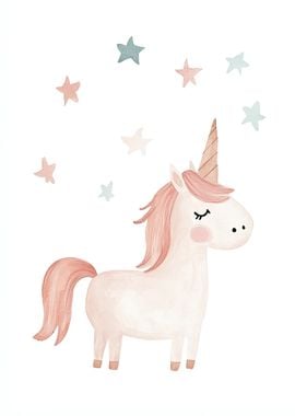 Cute Watercolor Unicorn