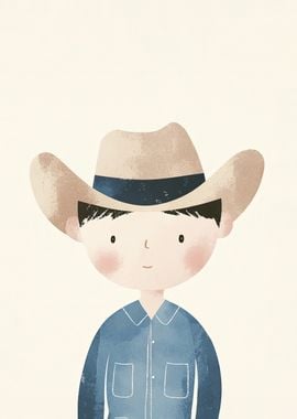 Cowboy Boy Illustration