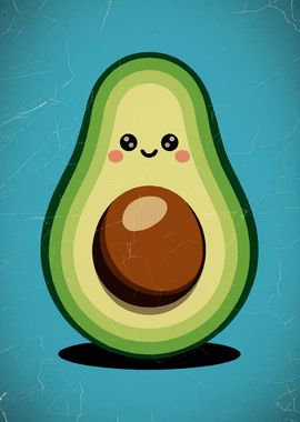 Cute Avocado Illustration