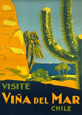 Vintage Viña del Mar Poster