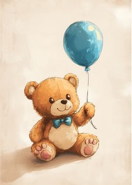 Teddy Bear with Balloon