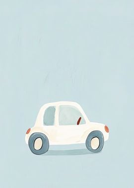 White Car Illustration