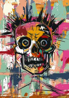 Skull Street Graffiti Art