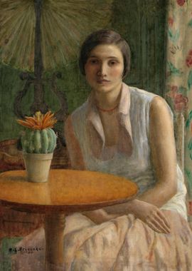 Portrait of a Woman with Cactus