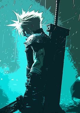 Cloud Strife gaming art