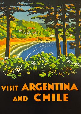 Visit Argentina and Chile Poster