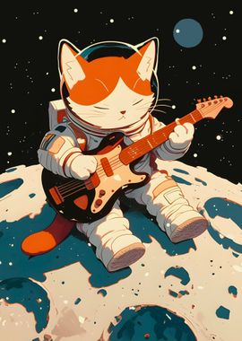 Cute Cat Bass Guitar