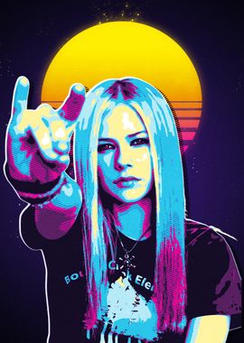 Avril Lavigne Retro Art