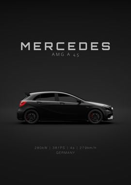 Mercedes A45 AMG 2017 - Black - Specs