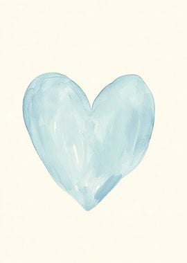 Watercolor Blue Heart