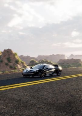 Black McLaren P1 on Road