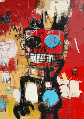 Man Basquiat Style Figure