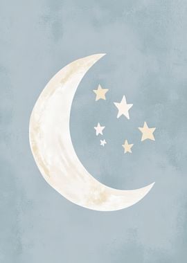 Crescent Moon and Stars