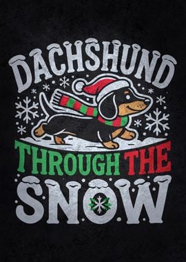 Dachshund Christmas Snow