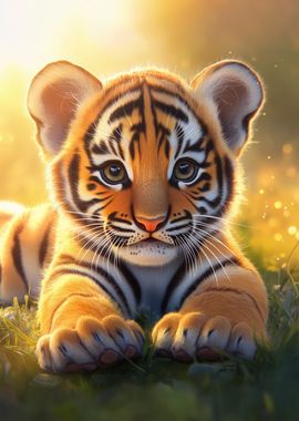 Cute Tiger Cub Baby