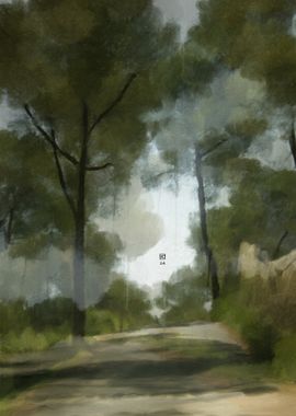 Forest Path Painting