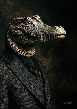 Portrait of a Crocodile in Suit