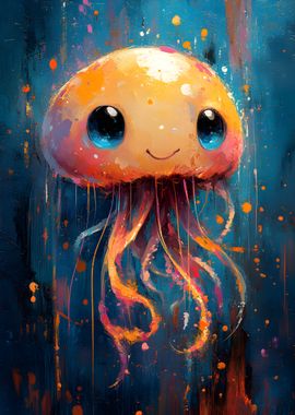 Cute Jellyfish Painting