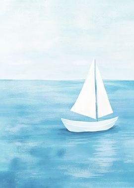 Sailboat on Calm Sea