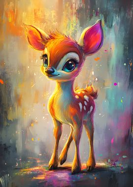 Cute Fawn Painting