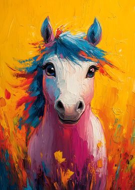 Colorful Horse Painting