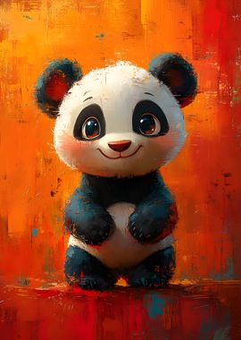 Cute Panda Painting