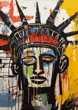 Statue of Liberty Abstract Basquiat Style