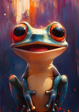 Smiling Frog Painting