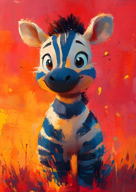 Cute Zebra Painting