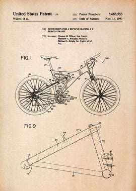 Bicycle Patent Illustration