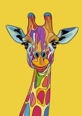 Giraffe Portrait Poster Art